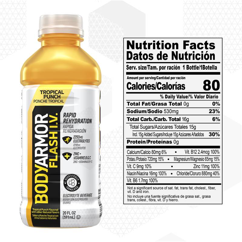 BODYARMOR20oz FLASH I.V. Tropical Punch