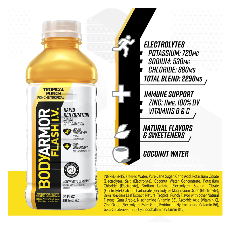 BODYARMOR20oz FLASH I.V. Tropical Punch