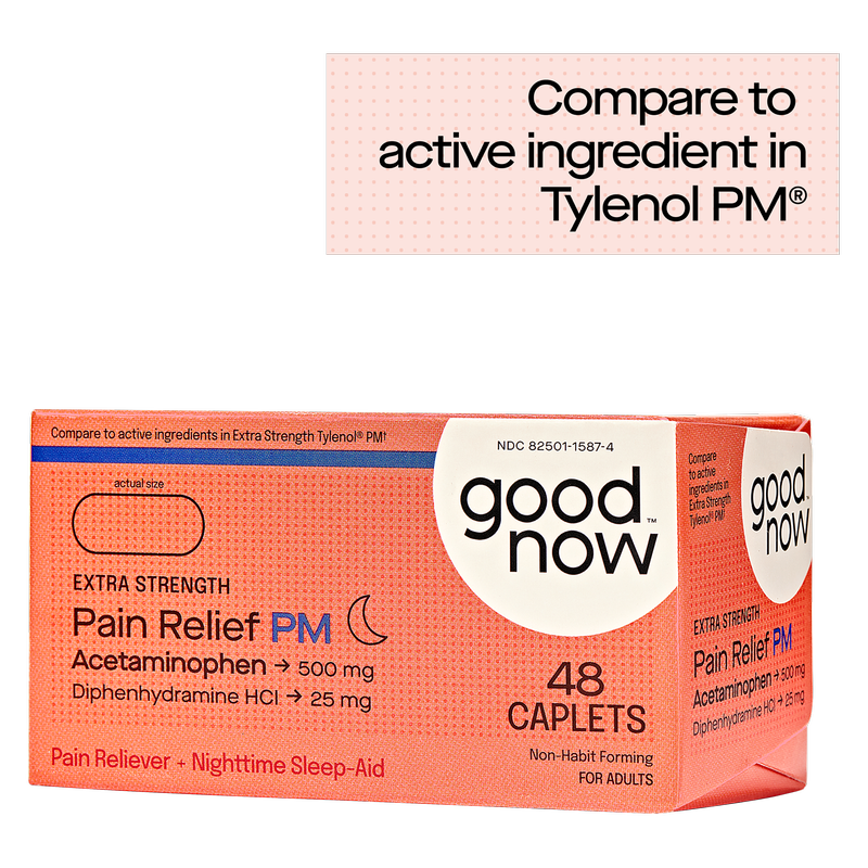 Goodnow PM Extra Strength Sleep Aid & Pain Reliever Acetaminophen 48 Caplets