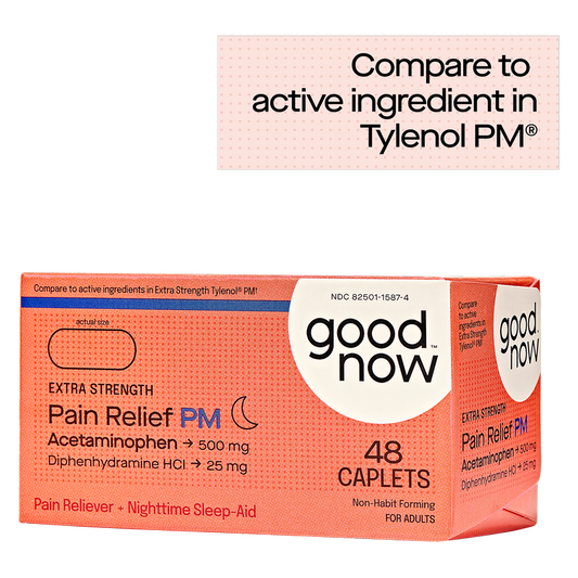 Goodnow PM Extra Strength Sleep Aid & Pain Reliever Acetaminophen 48 Caplets