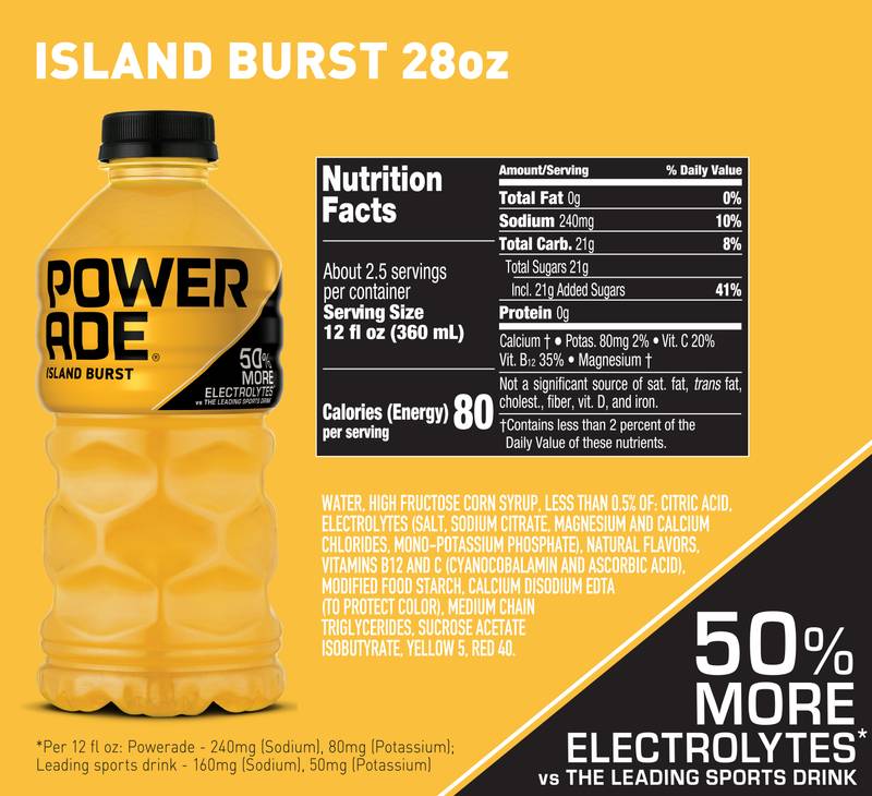 Powerade 28oz Island Burst