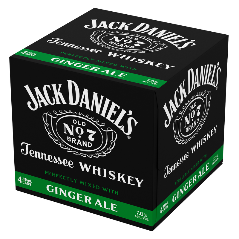 Jack Daniels Jack & Ginger 4pk Cans 7% ABV
