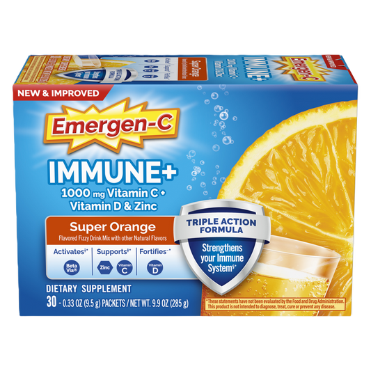 Emergen-C Immune+ Triple Action Powder in Super Orange 30ct