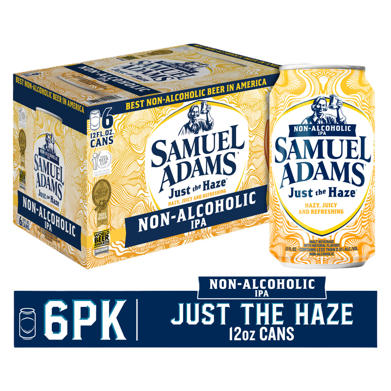 Samuel Adams Just The Haze IPA Non-Alcoholic 6pk 12oz Can 0.5% ABV