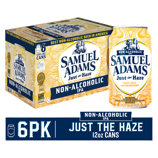 Samuel Adams Just The Haze IPA Non-Alcoholic 6pk 12oz Can 0.5% ABV