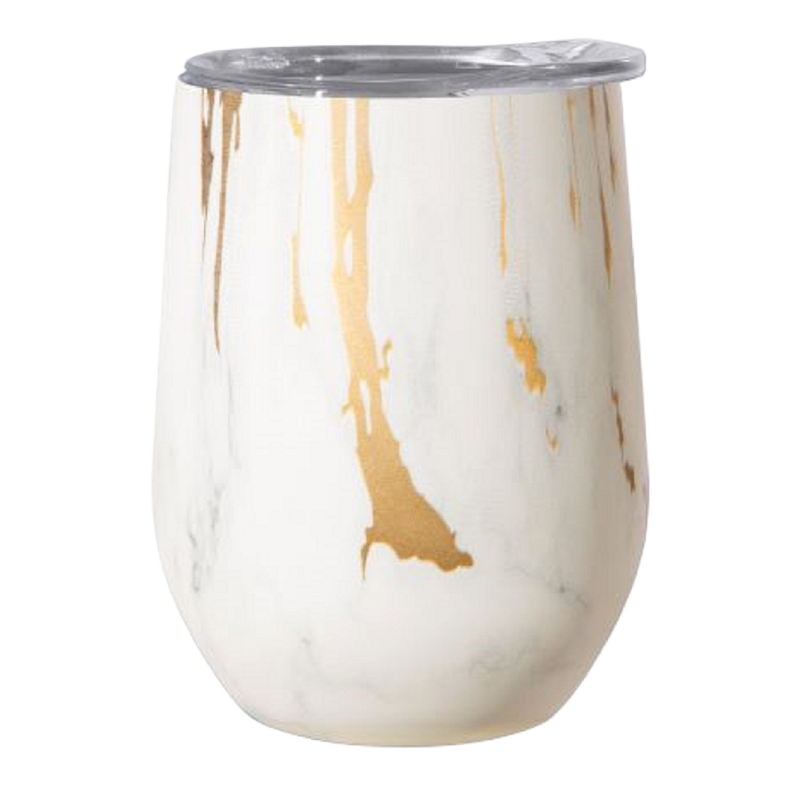 Oggi Stemless Gold Marble