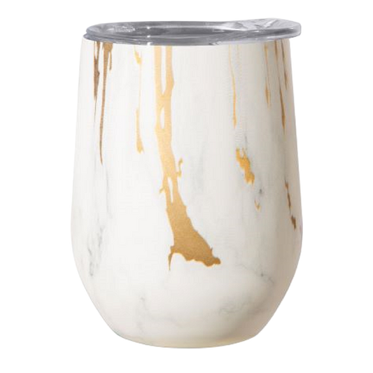 Oggi Stemless Gold Marble